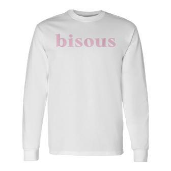 Bisous Kisses Graphic Blue S Langarmshirts - Geschenkecke