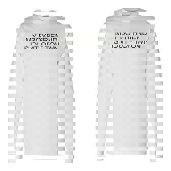 My Boyfriend Is Out Of Town Retro 90S Trendy Vintage Long Sleeve T-Shirt - Thegiftio UK