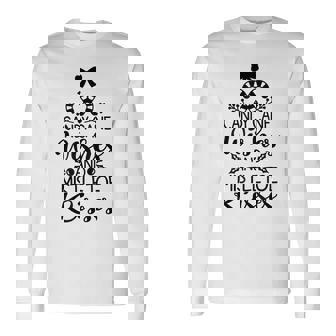 Candy Cane Wishes And Mistletoe Kisses Festive Christmas Tee Long Sleeve T-Shirt - Monsterry
