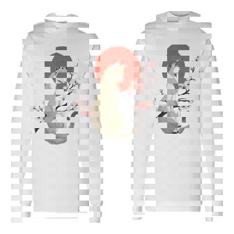 Chat Esthétique Japonais Avec Fleurs De Cerisier Sakura T-shirt à manches longues - Cadeauxyz