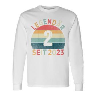 Children's 2Nd Birthday Legendary Since 2023Intage 2 Year Old Langarmshirts - Geschenkecke