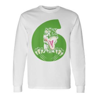 Children's 6Th Birthday Boy 6 Years Dino Dinosaur Birthday Langarmshirts - Geschenkecke