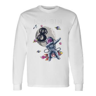 Children's Astronaut 8Th Birthday Boys 8 Years Space Astronomy Langarmshirts - Geschenkecke