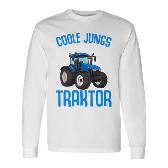 Children's Cool Boys Driving Tractor Tractor Boy Langarmshirts - Geschenkecke