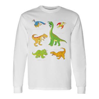 Children's Dinosaur Popular Dinos With Name Langarmshirts - Geschenkecke