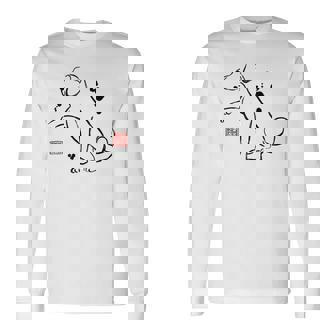 Chinese Zodiac Dog Sumi-e Tee Long Sleeve T-Shirt - Monsterry
