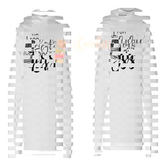 Chocolate Lover God Jesus Hot Cocoa Ladies Long Sleeve T-Shirt - Monsterry