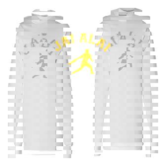 Clásico Estilo Universitario Jai Alai Sport Camiseta de manga larga - Regaloses