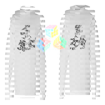 Cool Math Rubik Rubix Rubics Jugador Cubo Matemáticas Amantes Manga Larga Camiseta de manga larga - Regaloses