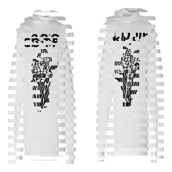 Crop Top Vegetable Farming Vegetarian Farmer Long Sleeve T-Shirt - Monsterry