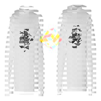 Cubo Rubik Cube Magic Cubo Retro Rubiintage Nerd Manga Larga Camiseta de manga larga - Regaloses