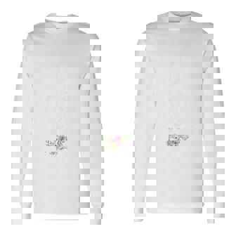 Cut Music Notes Camisa Para Profesor Notas Musicales Y Flores Manga Larga Camiseta de manga larga - Regaloses