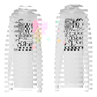 Cute 100Th Day Of School Coquette Bow 100 Days Of Pre-K Long Sleeve T-Shirt | Mazezy