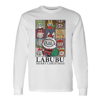 Cute Labubu Merry Christmas Era Labubu Birthday Long Sleeve T-Shirt - Monsterry