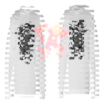 Dabbing Niño Boy Marruecos Fútbol Jugador Dab Sport Deporte Camiseta de manga larga - Regaloses