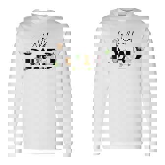 Dad Of The Wild One Zoo Birthday Safari Jungle Animal Long Sleeve T-Shirt - Thegiftio