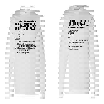Definición De Jiu Jitsu Practicante Brasileño De Jiu-Jitsu Bjj Camiseta de manga larga - Regaloses