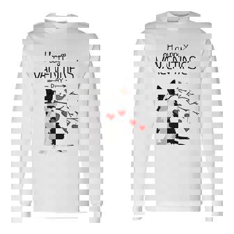 My Dog Is My Valentines Day Border Collie Long Sleeve T-Shirt - Monsterry