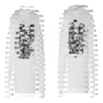 Estilo Del Tatuaje De San Miguel Arcángel Camiseta de manga larga - Regaloses