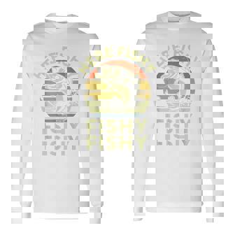 Fishing- Here-Fishy Bass Fish Toddler Boy Dad Long Sleeve T-Shirt - Thegiftio UK