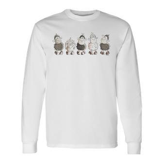 Five Wool Sheep I Sheep With Comic Sheep Langarmshirts - Geschenkecke