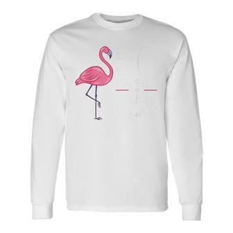 Flamingo 50th Birthday Flamingo Milestone 50 Years Long Sleeve T-Shirt - Monsterry UK