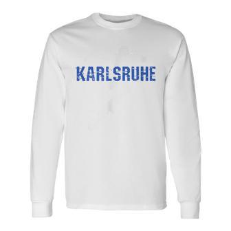 Football Kicken Club Karlsruhe Fan Heimat Baden Blue Blue Langarmshirts - Geschenkecke