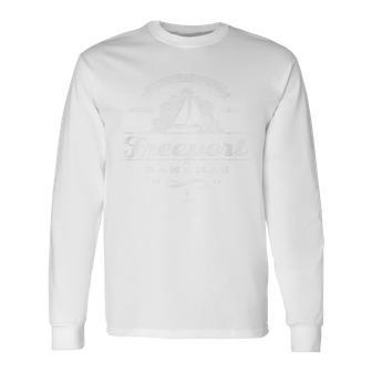 Freeport Sailboat Vintage Nautical Throwback Tee T-Shirt Long Sleeve T-Shirt - Monsterry