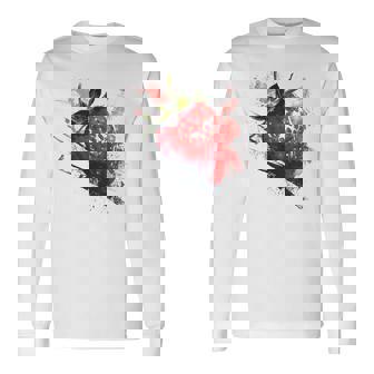 Fresa Diseño Abstracto Pintura Fruta Fresa Camiseta de manga larga - Regaloses