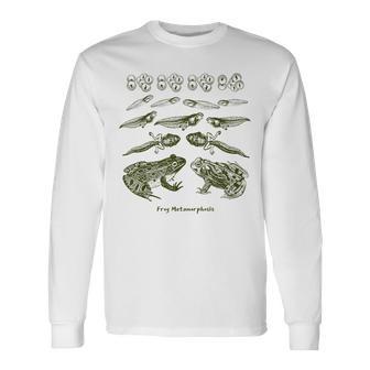 Frog Tadpole Life Cycle Metamorphosis Biology Science Langarmshirts - Geschenkecke