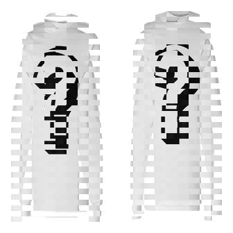 Question Mark Alfabeto Juego Camiseta de manga larga - Regaloses