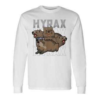 Rock Hyrax Meme Dassie Cute Animal Lover Gray Langarmshirts - Geschenkecke