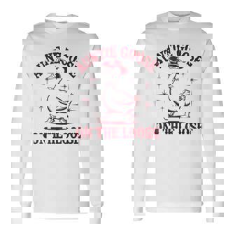 Vintage Auntie Goose On The Loose Long Sleeve T-Shirt - Seseable