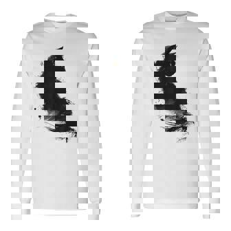 Gato Abstracto Motivo Dibujo Arte Animal Gato Camiseta de manga larga - Regaloses