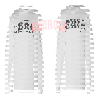 Georgia Ga Vintage Athletic Red Sports Style 80S 90S Long Sleeve T-Shirt - Monsterry