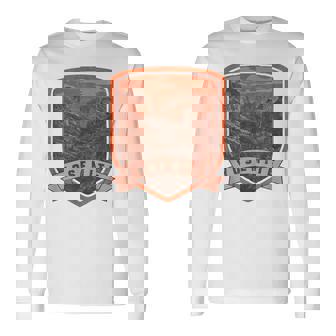 Graphique De Style Orange Du Parc National De Laallée De Yosemite T-shirt à manches longues - Cadeauxyz