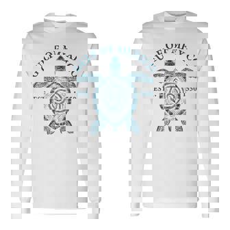 Gulf Of Mexico Turtle Long Sleeve T-Shirt - Seseable