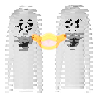 Halloween Duck Face Costume Long Sleeve T-Shirt - Monsterry