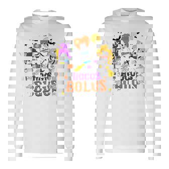 Halloween ICU ER Nurse Hocus Spooky Bolus Witch Pharmacy Long Sleeve T-Shirt - Monsterry