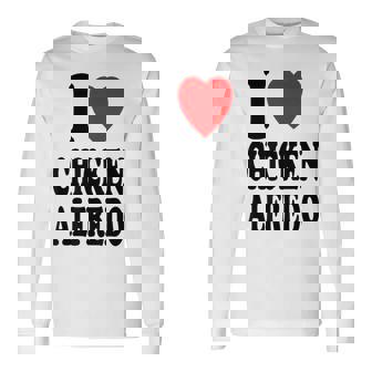 I Heart Love Chicken Alfredo Favorite Dinner Italian Long Sleeve T-Shirt - Monsterry