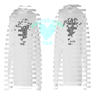 I Heart Peppermint Tea Herbal Tea Lovers Long Sleeve T-Shirt - Monsterry