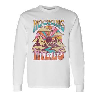 Hocking Hills Ohio Nature Hiking Mountains Outdoors Vintage Long Sleeve T-Shirt - Thegiftio UK