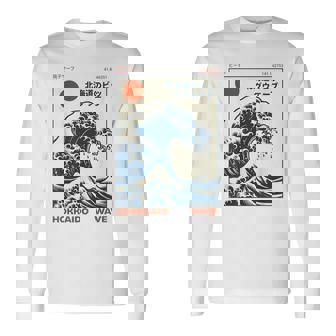 Hokkaido Wave Japanese Vintage Long Sleeve T-Shirt | Mazezy