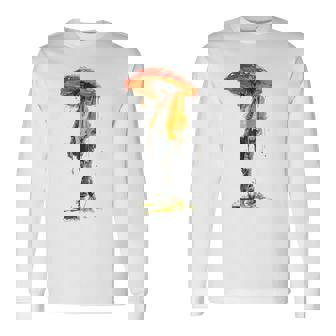 Hongo Motivo Abstracto Dibujo Ilustración Hombres Seta Camiseta de manga larga - Regaloses