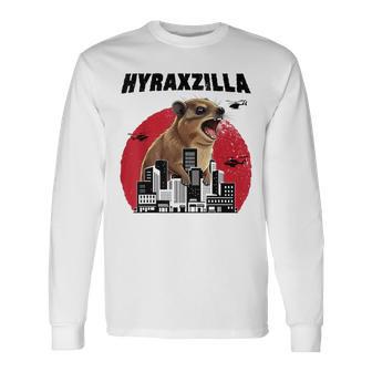 Hyraxzilla Rock Hyrax Lover Awawa Angry Marmot Gray Langarmshirts - Geschenkecke