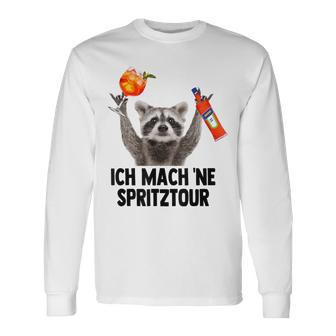 Ich Mach Ne Spritztour X Waschbär Meme Racoon X Pedro Spritz Langarmshirts - Geschenkecke