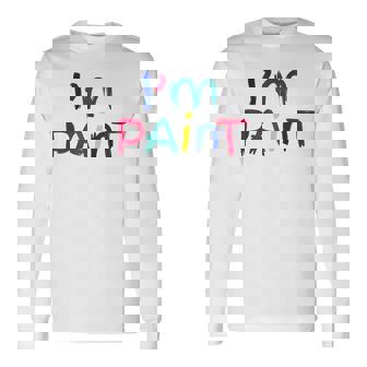 I'm Paint I Heart Love To Finger Paint Cute Couple Long Sleeve T-Shirt | Seseable CA