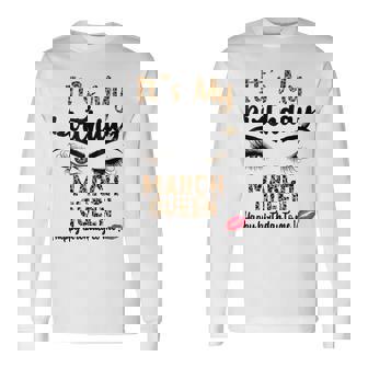 It's My Birthday March Happy Birthday To Me Leopard Long Sleeve T-Shirt | Mazezy