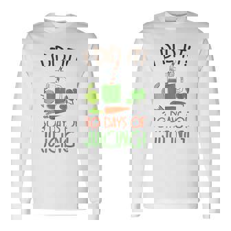 Juicing Milestone I Did It 30 Days Of Juice Cleanse Success Long Sleeve T-Shirt - Monsterry