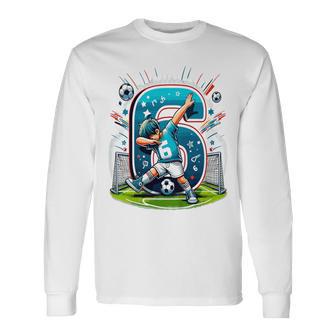 Kinder Fussball Geburtstag Junge 6 Jahre Party Motiv Langarmshirts - Geschenkecke